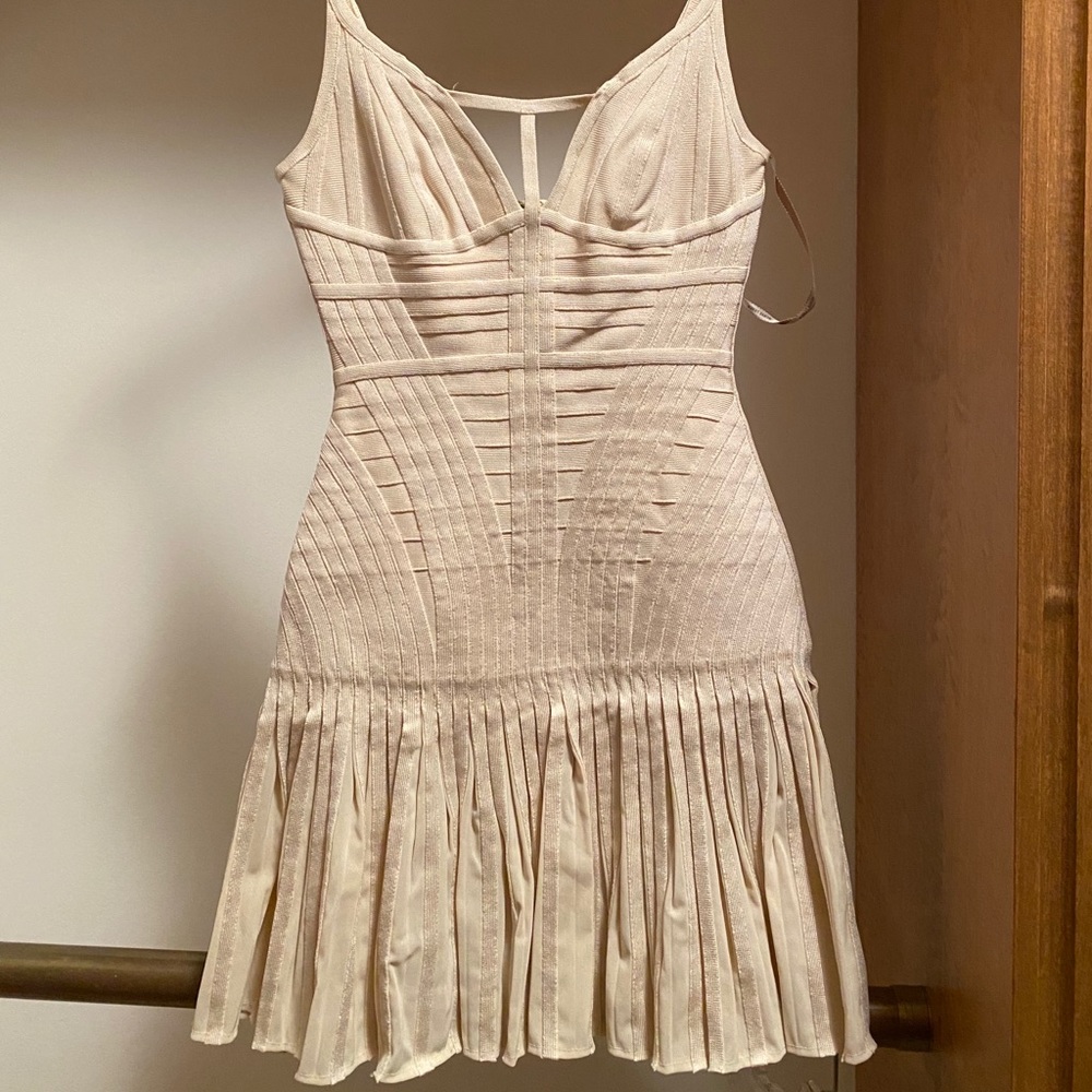 Ivory Herve Leger Dress